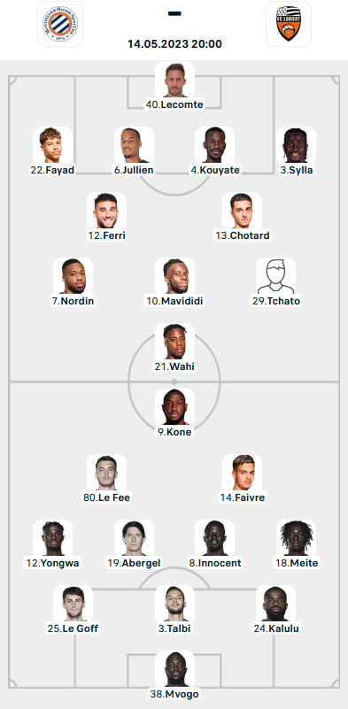 Montpellier vs Lorient (20h00, Ligue 1)